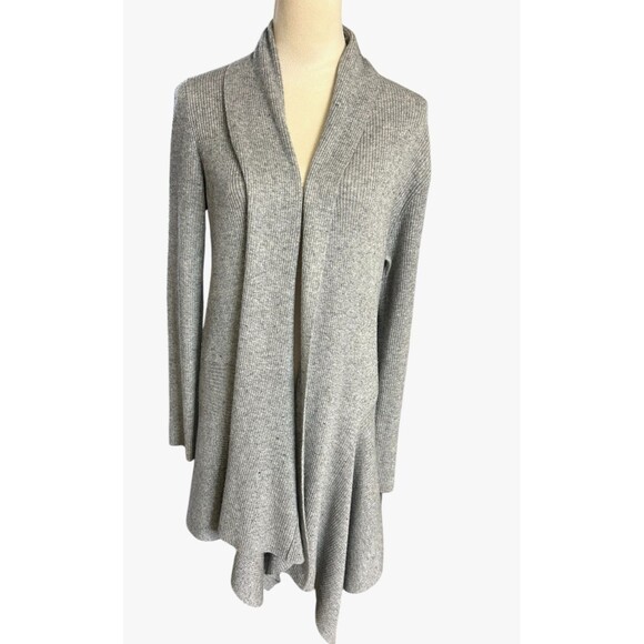 All Saints Keld Cardigan Wool Alpaca Blend Gray Asymmetrical LS  Sweater M - Picture 1 of 8